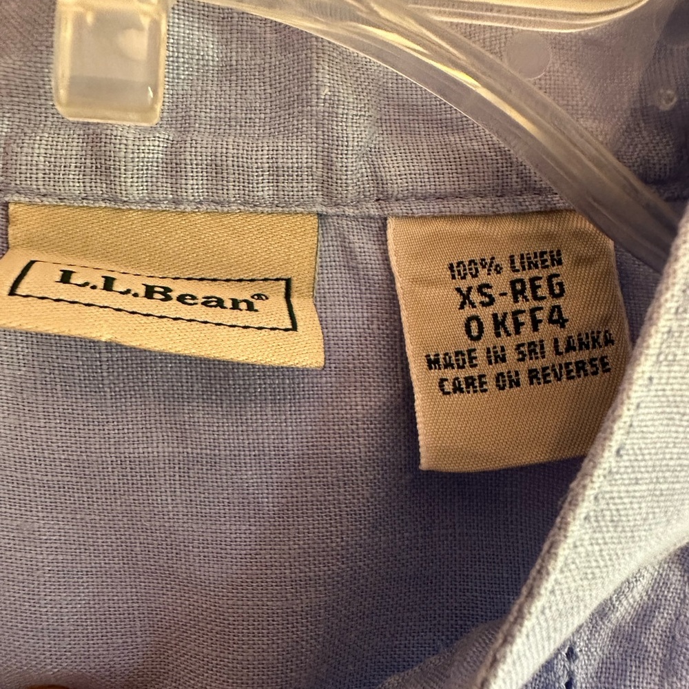 L.L.Bean Button Front Linen Blouse. - image 4
